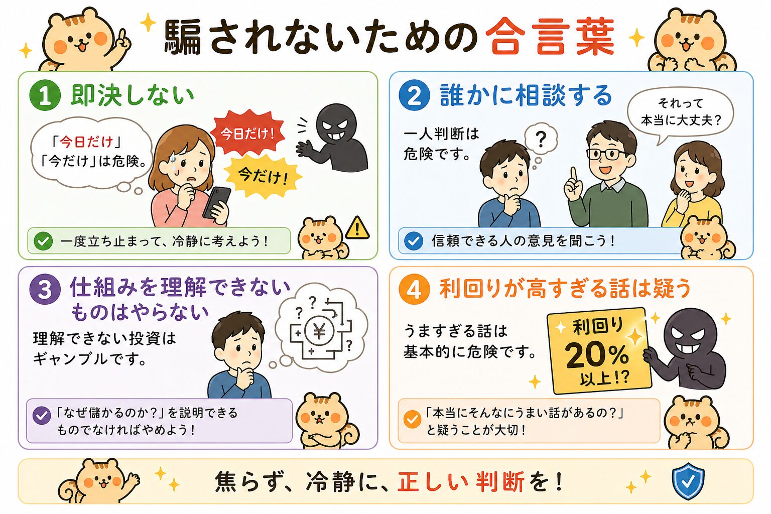 騙されないための5つの防衛策