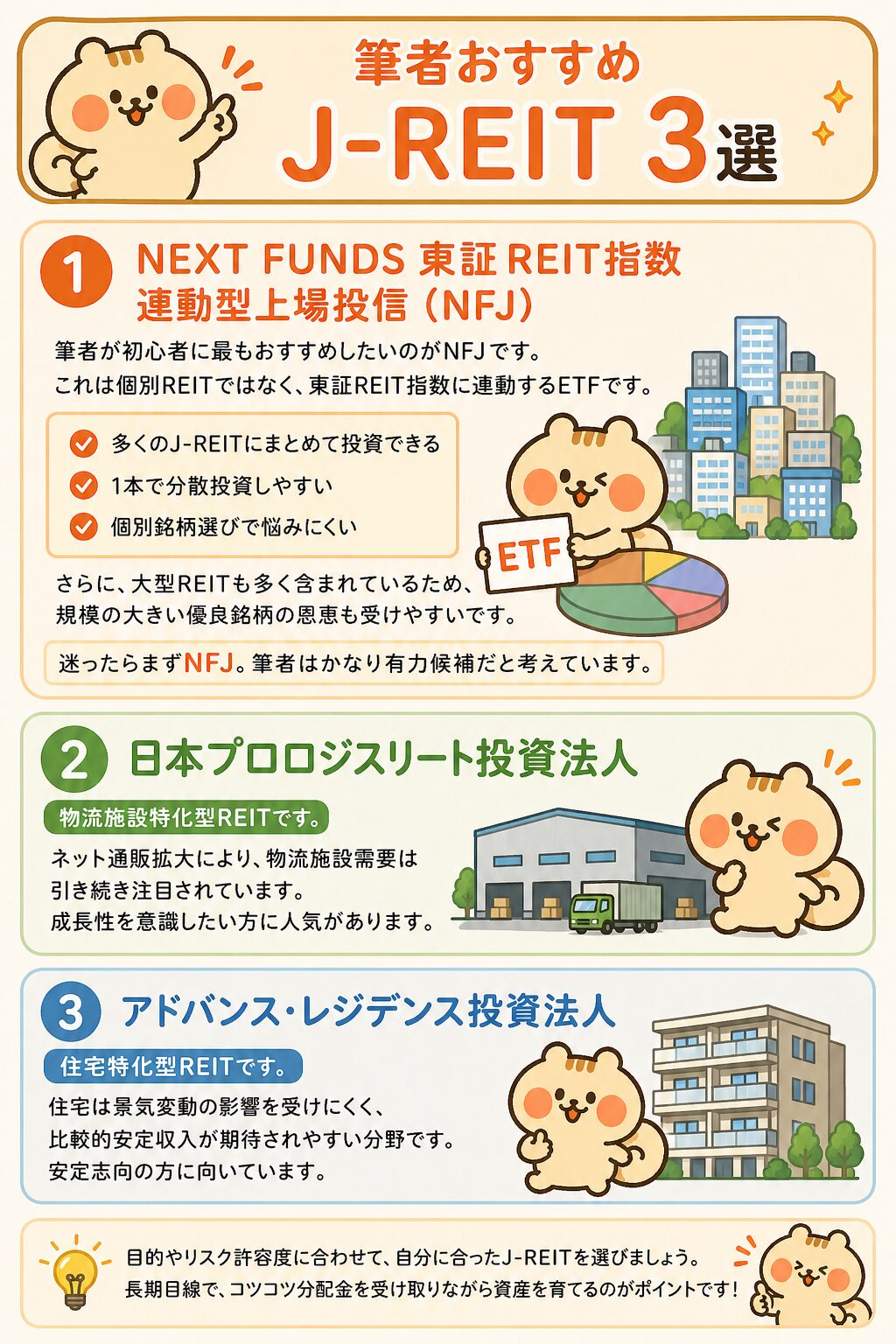 筆者おすすめJ-REIT3選