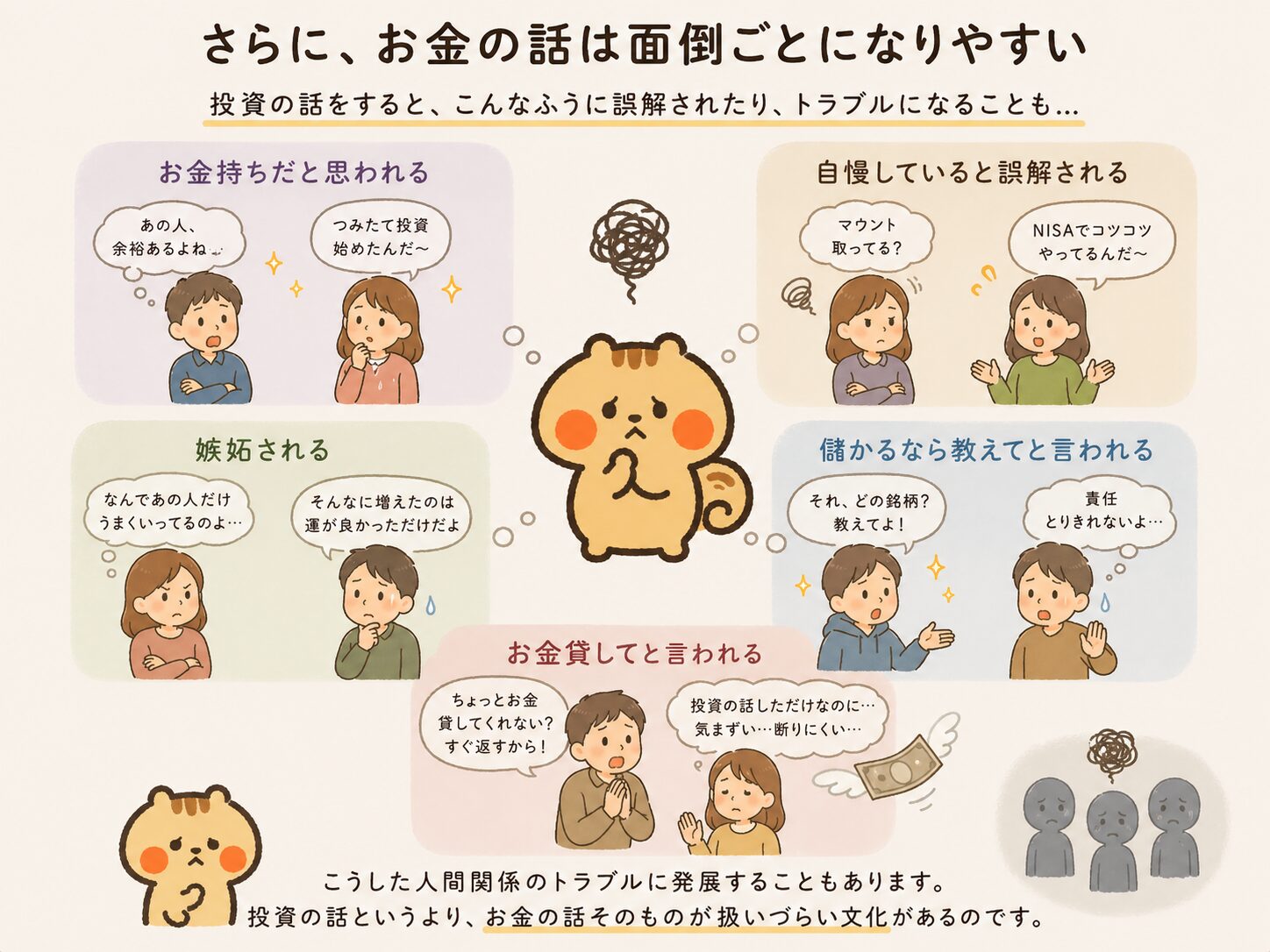 お金の話は面倒ごとになりやすい