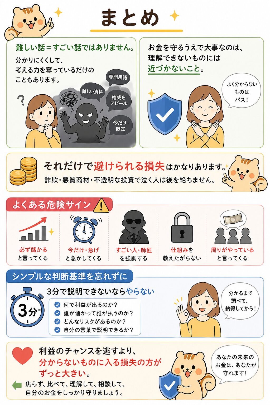 まとめ：仕組みを理解できないものはやらない